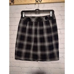 IZ Byer black plaid miniskirt 9